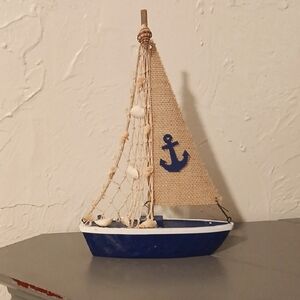 Nautical Blue Sailboat Decor